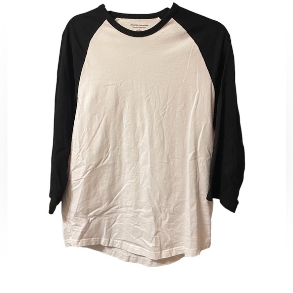 NWOT AMAZON ESSENTIALS MENS BASEBALL TEE - Picture 1 of 3